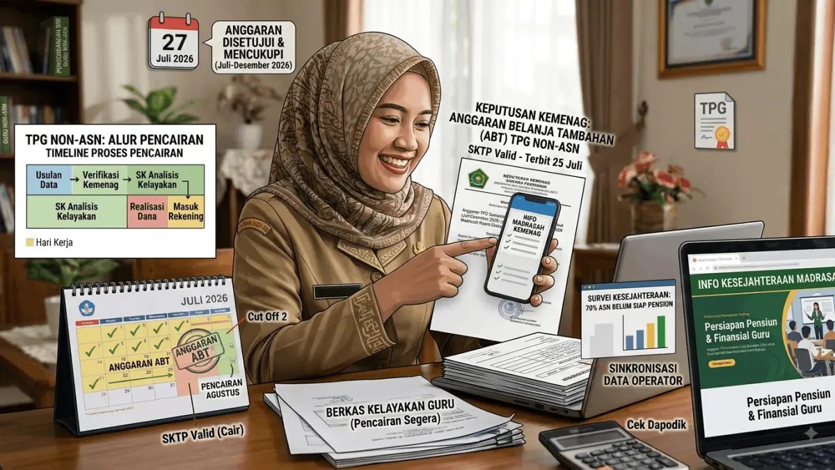 TPG guru non ASN 2026 untuk periode Juli-Desember mendapat kabar baik. Anggaran disetujui dan dinyatakan mencukupi, tinggal menunggu realisasi. (Youtube. com)