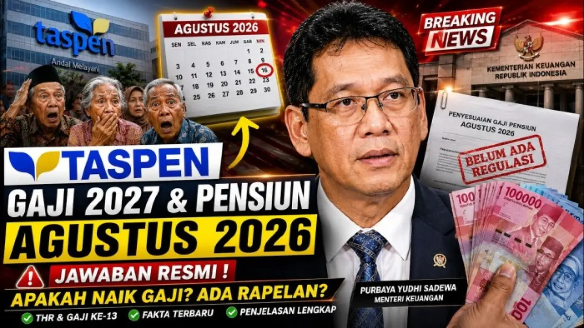 Gaji PNS 2027 belum dipastikan naik. Taspen juga menegaskan belum ada regulasi kenaikan dan rapelan gaji pensiunan Agustus 2026.
