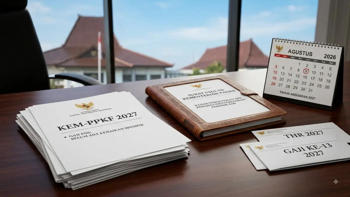 Kenaikan gaji PNS 2027 belum tercantum dalam KEM-PPKF. Pemerintah tetap menyiapkan anggaran THR dan gaji ke-13 untuk ASN. (Youtube. com)