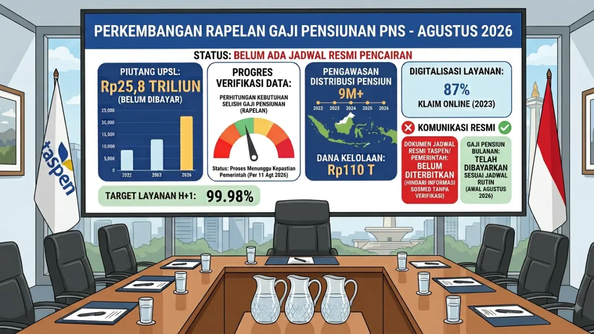 Rapelan gaji pensiunan PNS Agustus 2026 belum punya jadwal resmi. Simak klarifikasi terbaru soal surat edaran dan pencairannya. (Youtube. com)