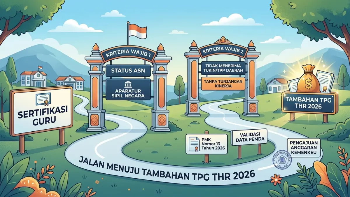 Sertifikasi guru menjadi salah satu syarat TPG THR 2026. Guru ASN bersertifikat wajib memahami dua kriteria penerima dan mekanisme pencairannya. (Youtube. com)