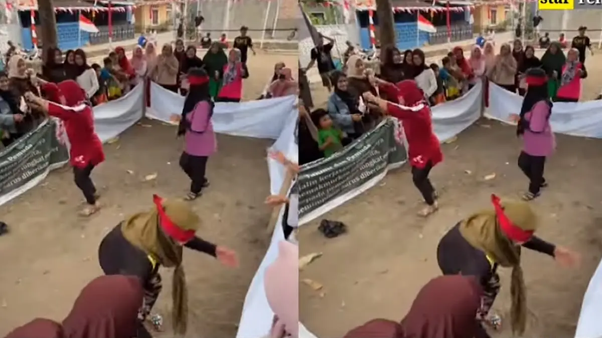 10 ide lomba 17 Agustus untuk ibu-ibu ini dijamin seru. Ada lomba tepung, balon, kelereng, estafet gelas hingga Spider Ball.(SC Youtube)