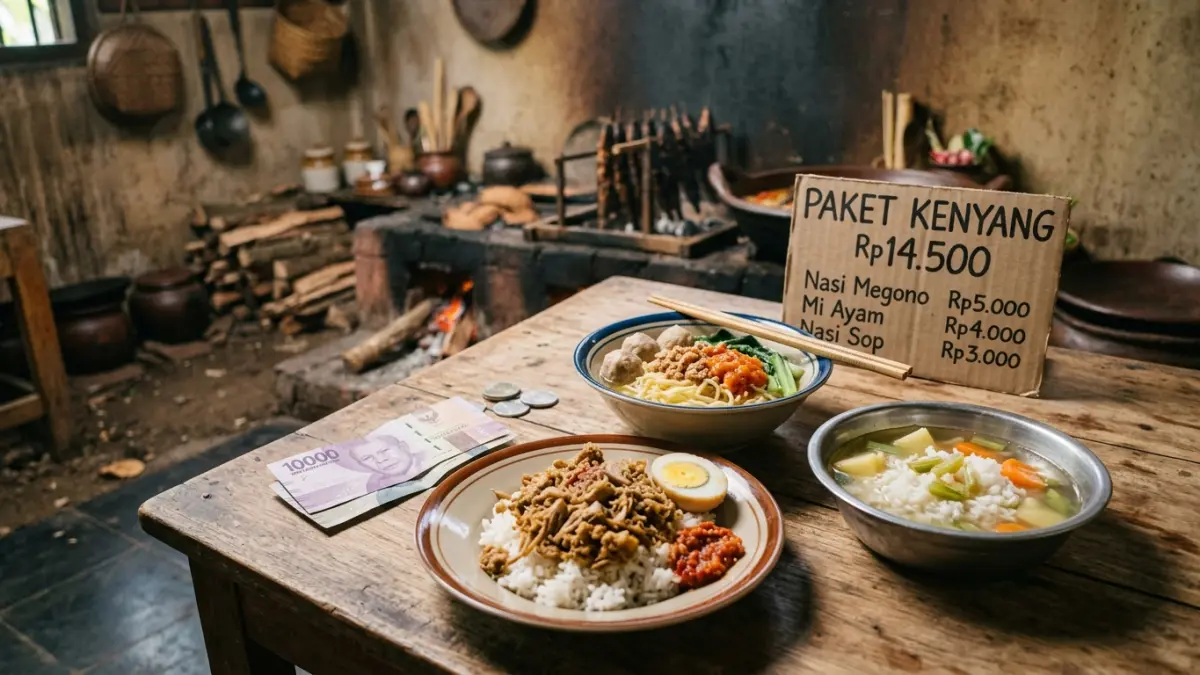 Kuliner murah di Jogja ternyata masih bertebaran. Ada nasi megono Rp5.000, mi ayam Rp4.000, hingga nasi sop Rp3.000. (Youtube. com)