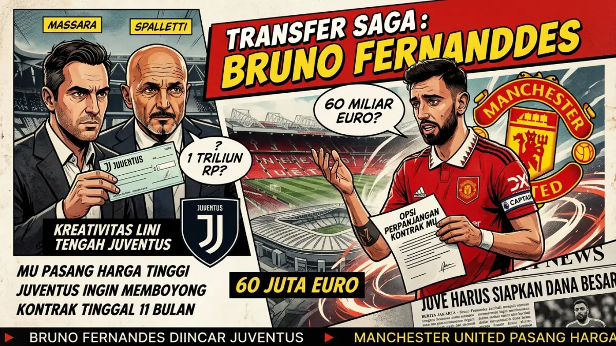Bruno Fernandes diincar Juventus untuk memperkuat lini tengah. Manchester United mematok harga sekitar 60 juta euro untuk sang kapten. (Youtube. com)