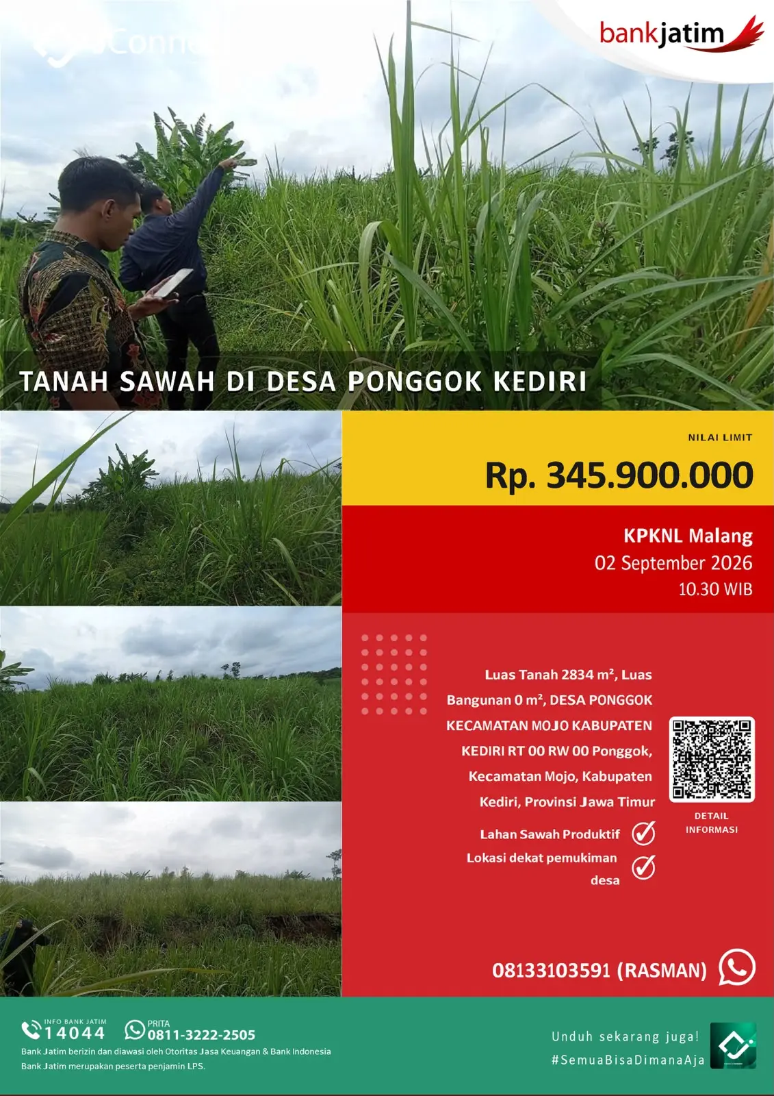 PENGUMUMAN KEDUA LELANG EKSEKUSI HAK TANGGUNGAN PT. BANK PEMBANGUNAN DAERAH JAWA TIMUR, Tbk CABANG TULUNGAGUNG