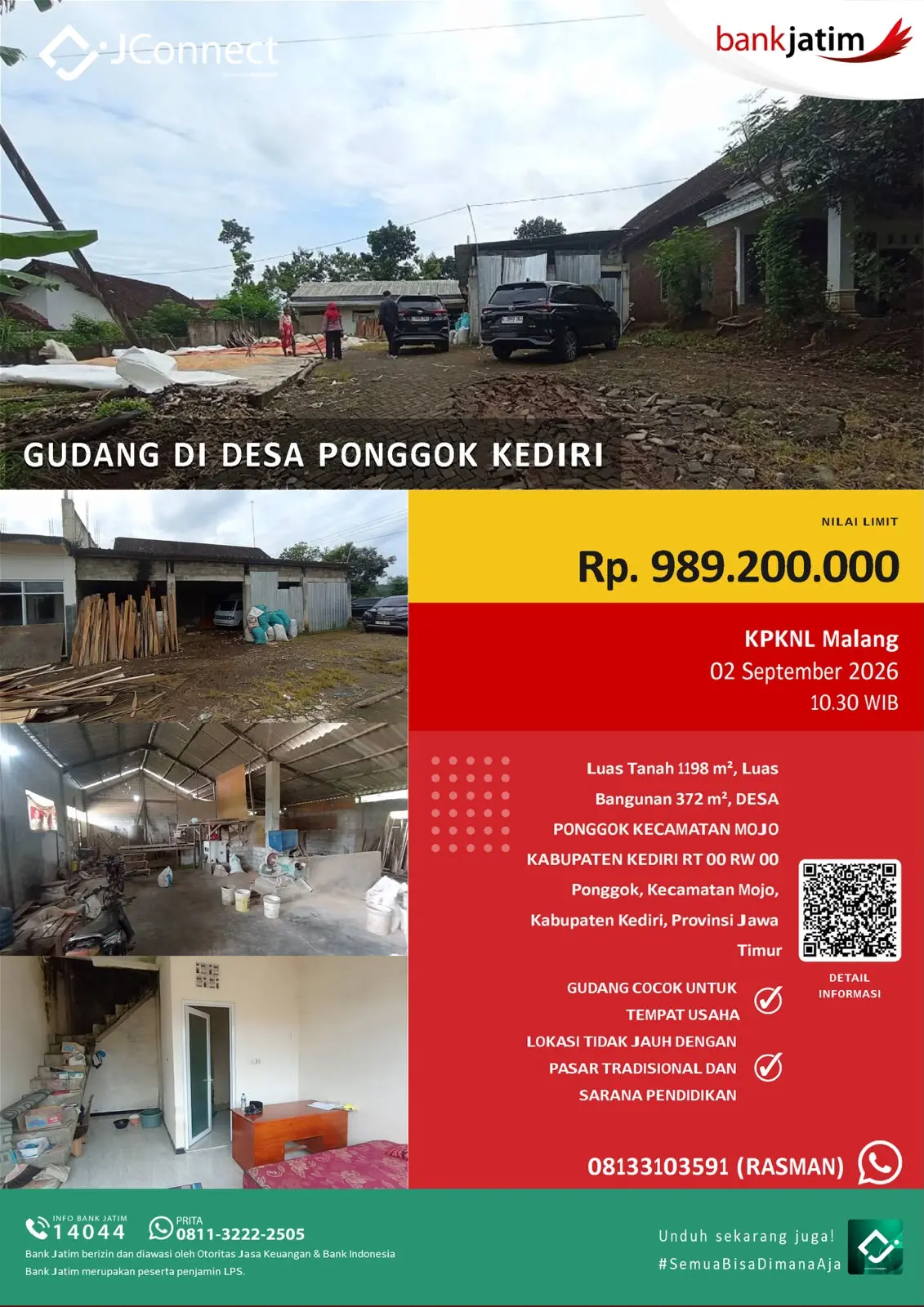 PENGUMUMAN KEDUA LELANG EKSEKUSI HAK TANGGUNGAN PT. BANK PEMBANGUNAN DAERAH JAWA TIMUR, Tbk CABANG TULUNGAGUNG