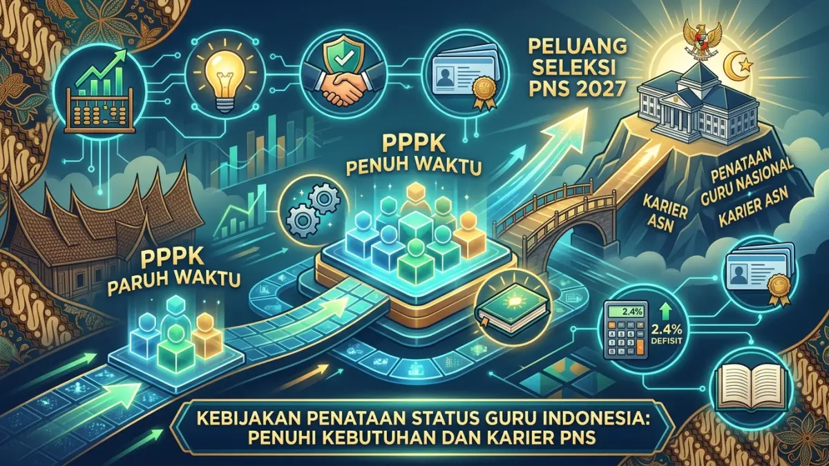 PPPK Paruh Waktu bakal mendapat kesempatan menjadi PPPK penuh waktu. Guru PPPK juga berpeluang ikut seleksi PNS yang diperkirakan dibuka 2027. (Youtube. com)