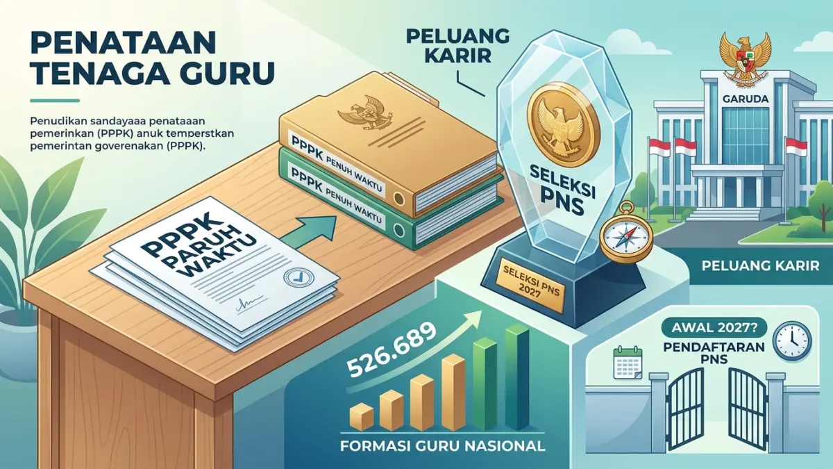PPPK paruh waktu berpeluang jadi penuh waktu pada 2027. PPPK juga disebut dapat ikut seleksi PNS yang diperkirakan dibuka awal 2027. (Youtube. com)