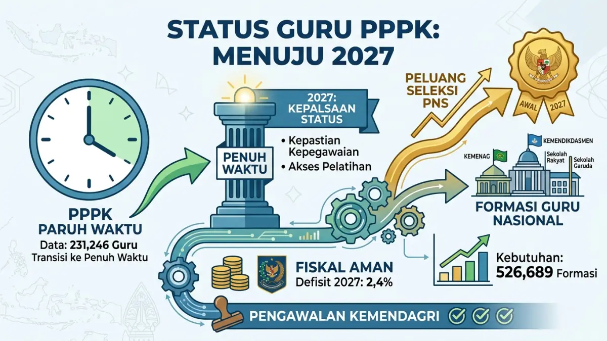 PPPK paruh waktu, PPPK penuh waktu, guru PPPK, seleksi PNS 2027, formasi guru (Youtube. com)