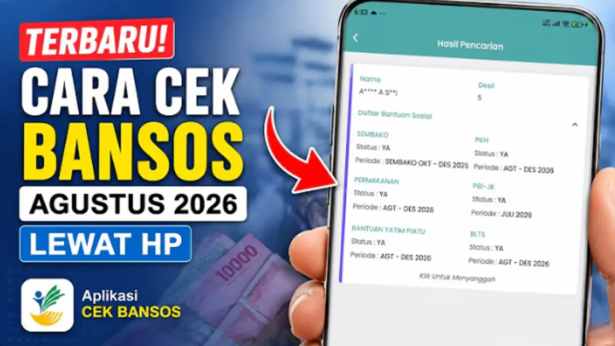 Cara cek bansos terbaru 2026 lewat HP Android bisa dilakukan melalui aplikasi Cek Bansos dengan memasukkan 16 digit NIK