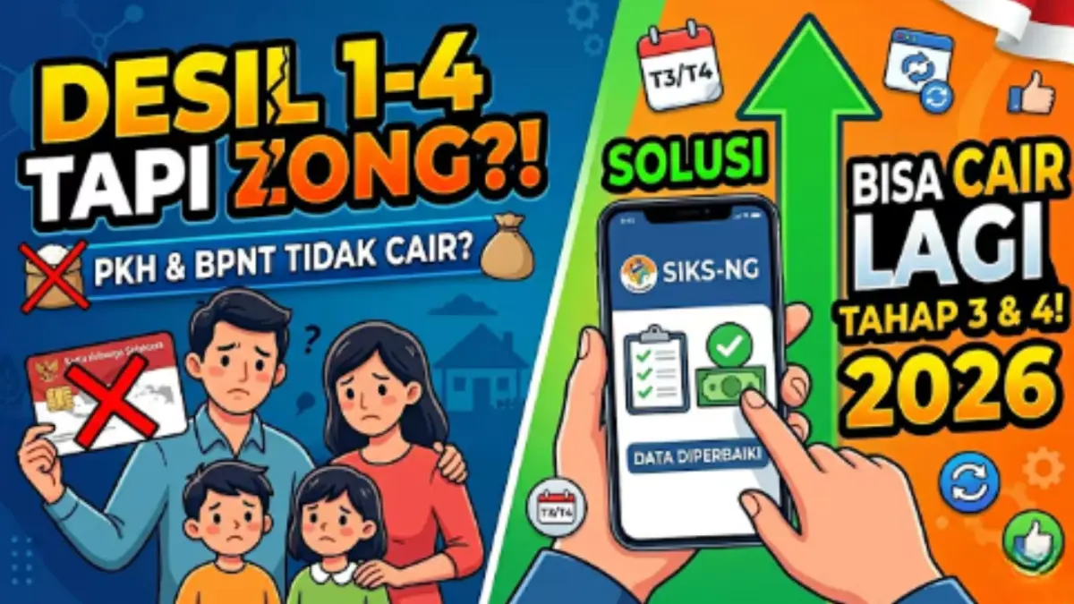 Desil 1-4 tidak dapat bansos PKH/BPNT? Simak penyebab dan solusi pengusulan ulang agar bantuan bisa kembali cair.
