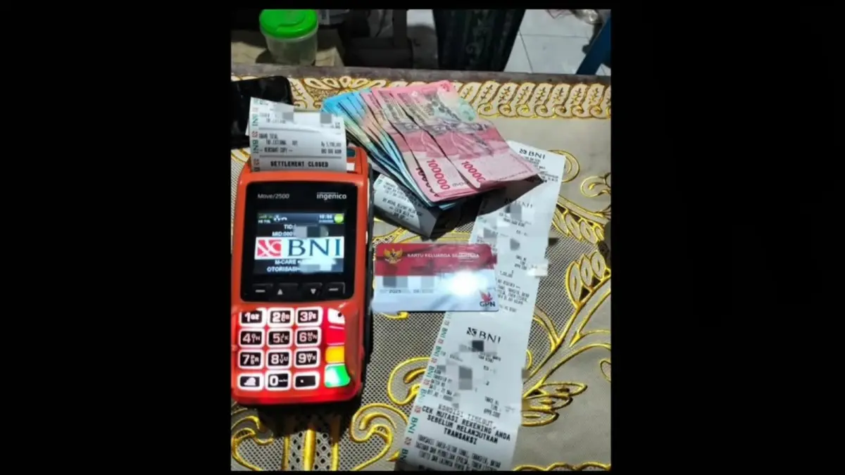 pencairan BPNT tahap 3 melalui KKS Bank Mandiri. Sejumlah KPM dilaporkan menerima saldo Rp600 ribu untuk alokasi Juli, Agustus, dan September 2026.