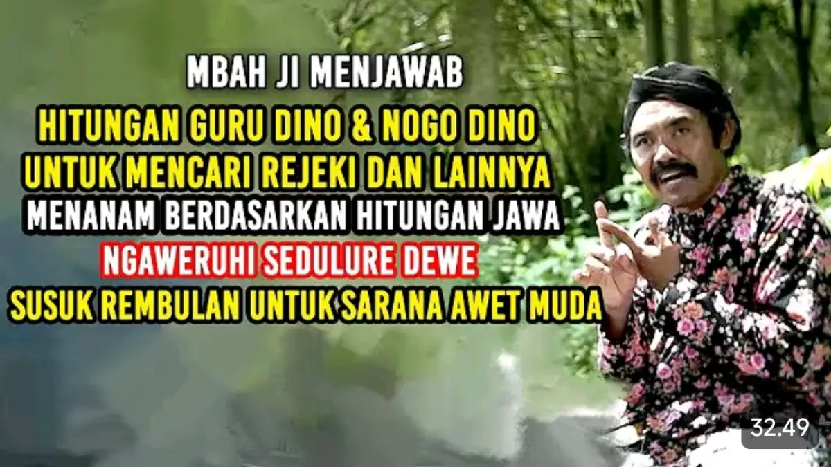 Wiwit tandur menurut Jawa mengenal hitungan oyot, wit, godong, dan woh berdasarkan gabungan hari serta pasaran.