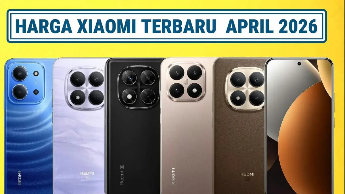 Daftar harga HP Xiaomi April 2026 mencakup berbagai lini, mulai Redmi A5 di kelas entry-level hingga Xiaomi 17 Ultra yang dibanderol mencapai Rp22,999 juta untuk varian penyimpanan 1 TB. Harga dapat berubah sewaktu-waktu.