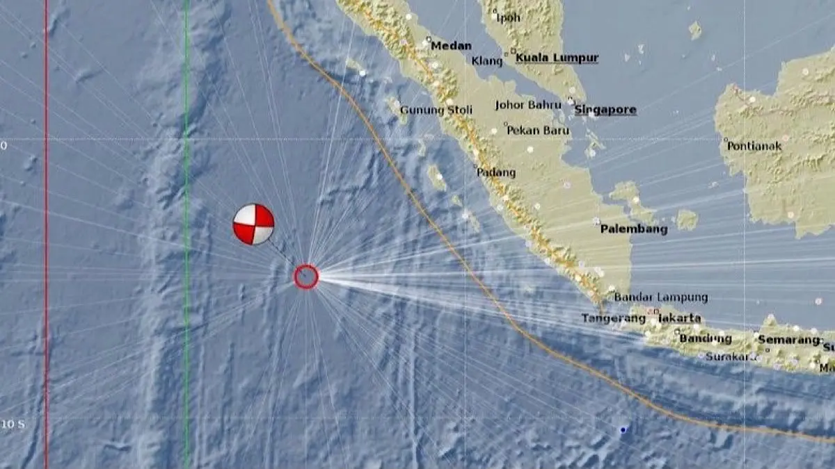Gempa Sumatera Barat M 5,8 terasa cukup kuat. BMKG menjelaskan sumber gempa dan memastikan tidak berpotensi tsunami.(pinterest)