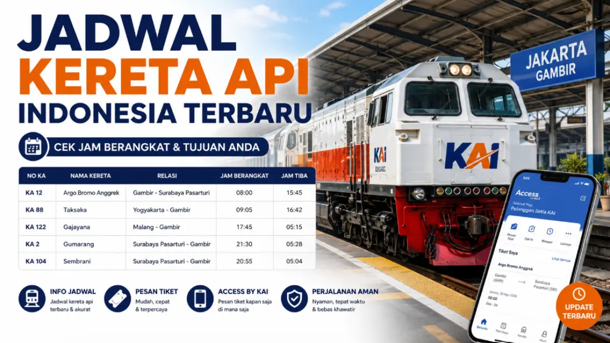 Jadwal Kereta Api Indonesia Terbaru