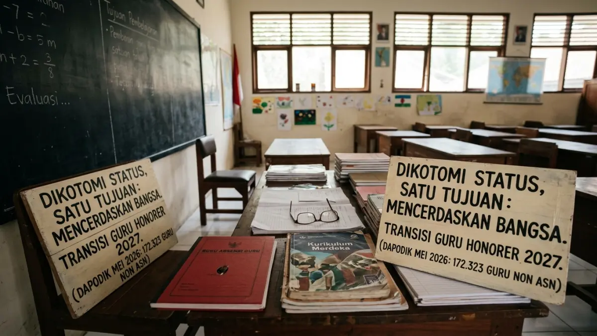Guru honorer 2027 belum otomatis diberhentikan. Pemerintah menyiapkan kebijakan transisi bagi guru non ASN yang masih dibutuhkan sekolah. (Youtube. com)