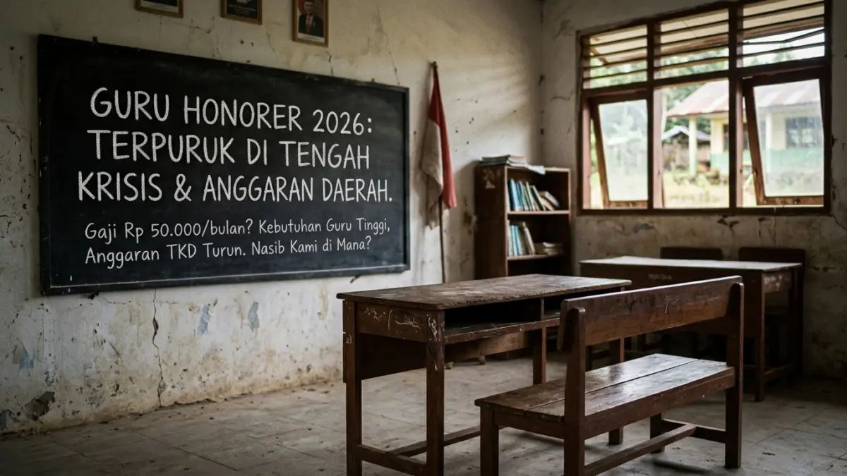 Nasib guru honorer 2026 masih menghadapi ketidakpastian. Anggaran daerah tertekan, sementara kebutuhan guru di sejumlah wilayah tetap tinggi. (Youtube. com)