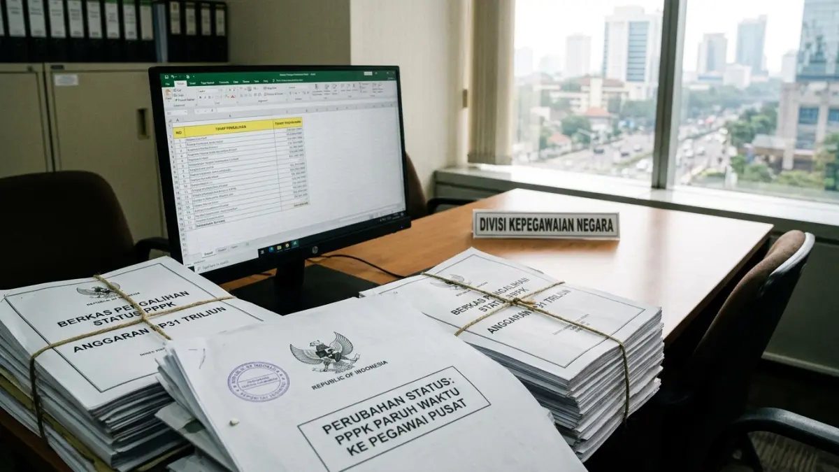PPPK Paruh Waktu akan dialihkan menjadi pegawai pemerintah pusat. Pemerintah meny iapkan anggaran Rp31 triliun untuk tahap awal sekitar 541.000 PPPK. (Youtube. com)