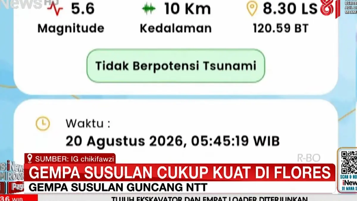 Gempa Manggarai Timur membuat 459 warga tidur di area kuburan. Sebagian korban belum mendapat bantuan hingga harus menjual besi puing untuk makan.(SC Youtube)