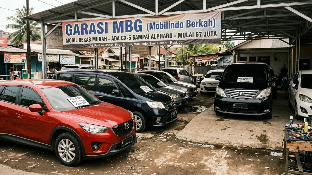 Mobil bekas murah di Garasi MBG Bekasi ditawarkan beragam, dari Mazda 2 Rp66 juta hingga SUV dan MPV dengan harga hasil negosiasi. (Youtube. com)