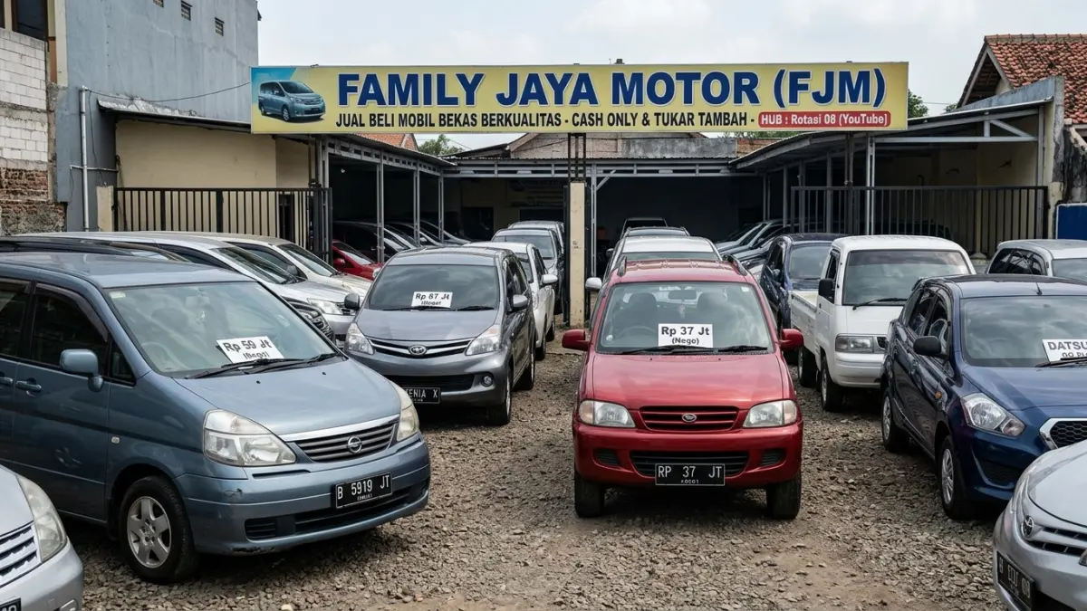 Mobil bekas murah ditawarkan Family Jaya Motor Cibinong, dari Xenia, Serena hingga Datsun Go Plus dengan harga mulai Rp35 jutaan. (Youtube. com)