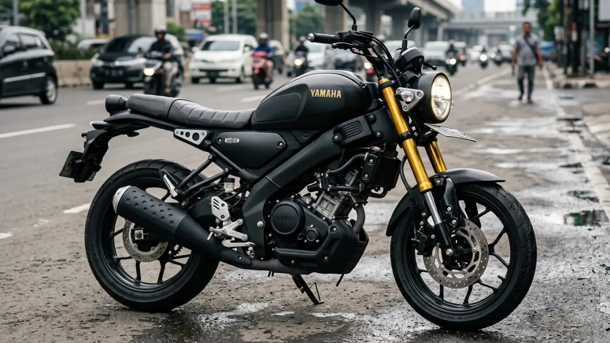 Yamaha XSR 155 NIK 2026 dibanderol Rp39.265.000 OTR Jakarta. Simak spesifikasi, tinggi jok 810 mm, fitur, dan pilihan warnanya. (Youtube. com)