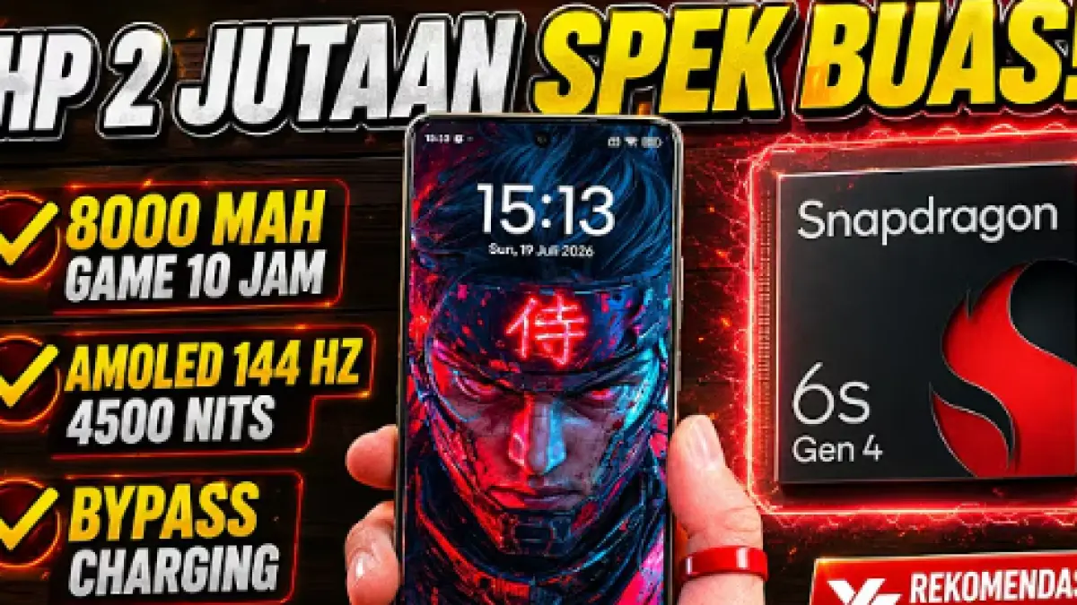 HP gaming 2 jutaan punya banyak pilihan. Moto G57 Power 5G menonjol dengan Snapdragon 6S Gen 4 dan skor AnTuTu 831 ribu poin.