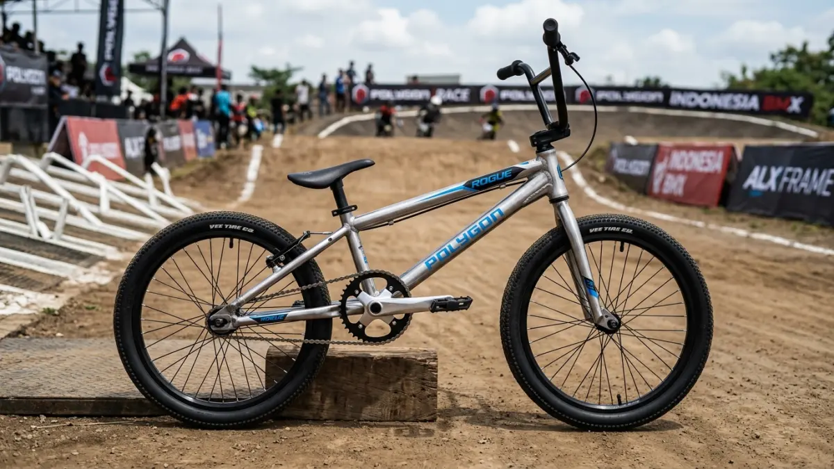 Polygon BMX Rogue hadir untuk race dengan frame alloy ALX, single speed 42T-16T, roda 20 inci, dan harga Rp2,15 juta. (Youtube. com)