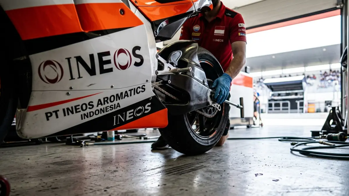 Veda Ega Pratama disebut mendapat sponsor personal Rp10 miliar dari INEOS melalui PT INEOS Aromatics Indonesia untuk mendukung karier balapnya. (Youtube. com)