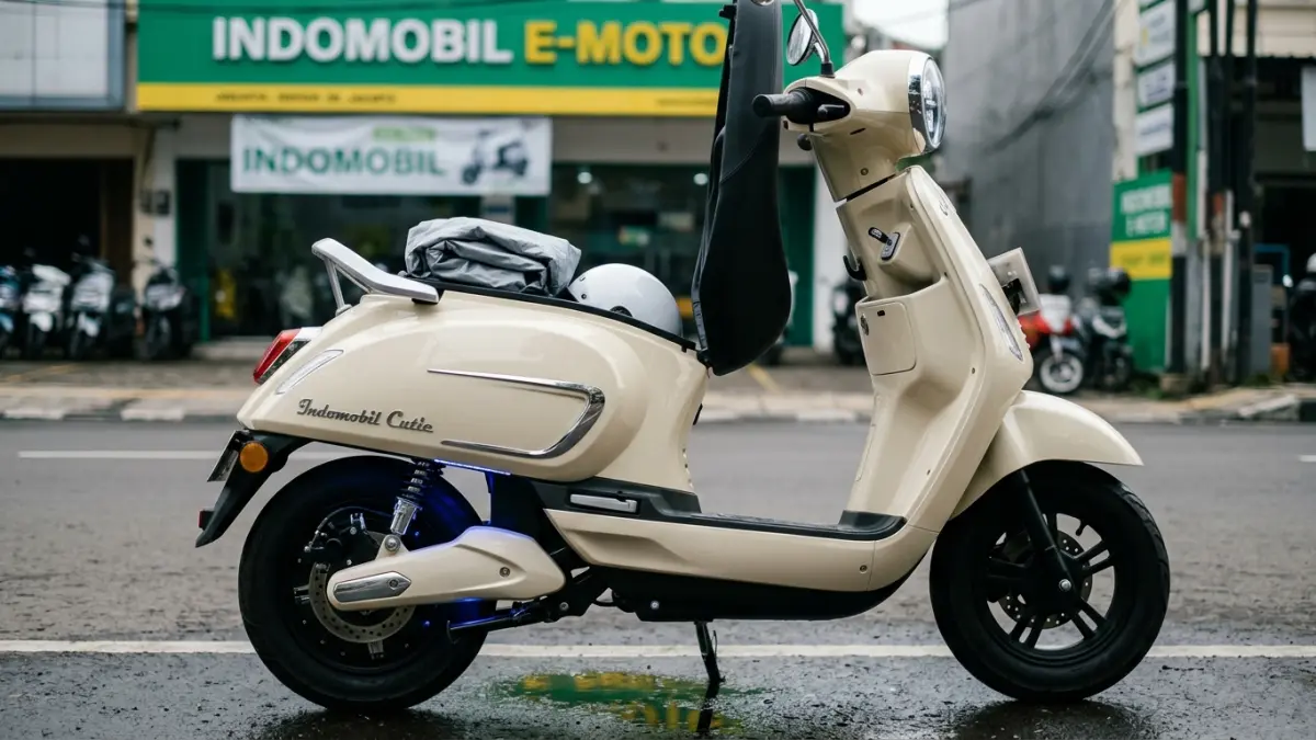 Indomobil Cutie hadir mulai Rp15 juta dengan desain klasik, jarak tempuh hingga 135 km, dan kemampuan menanjak 13 derajat. (Youtube. com)