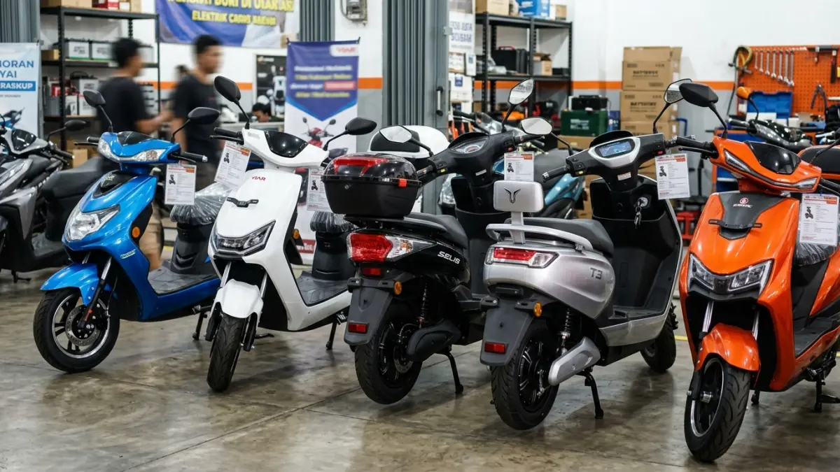 Motor listrik Rp7 jutaan menawarkan pilihan seperti Green Tech Unity, Viar NX, Selis Neo, Uwinfly T3, dan Exotic Sererato. (Youtube. com)