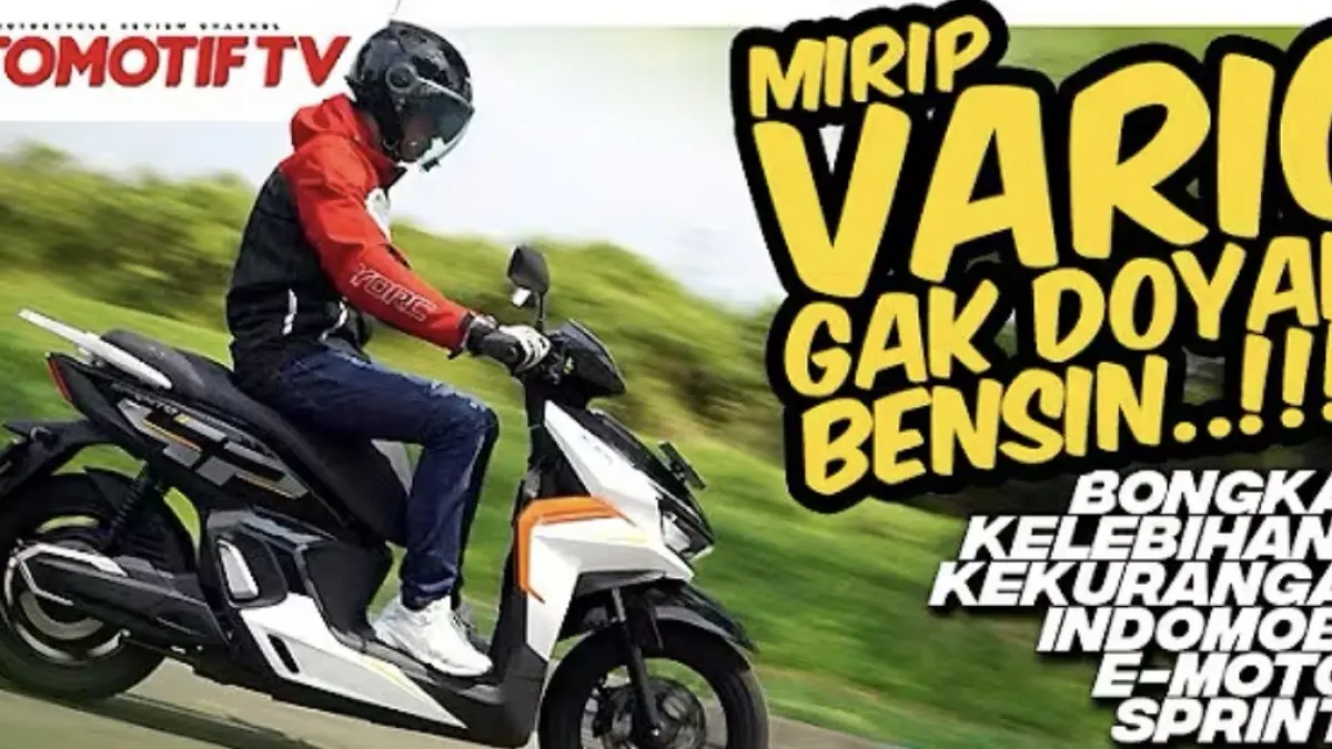 Pelajari ulasan lengkap Indomobil Emotor Sprinto. Skutik listrik Rp 25 jutaan berfitur layar sentuh TFT, top speed 101 km/j, dan jarak tempuh 120 km.