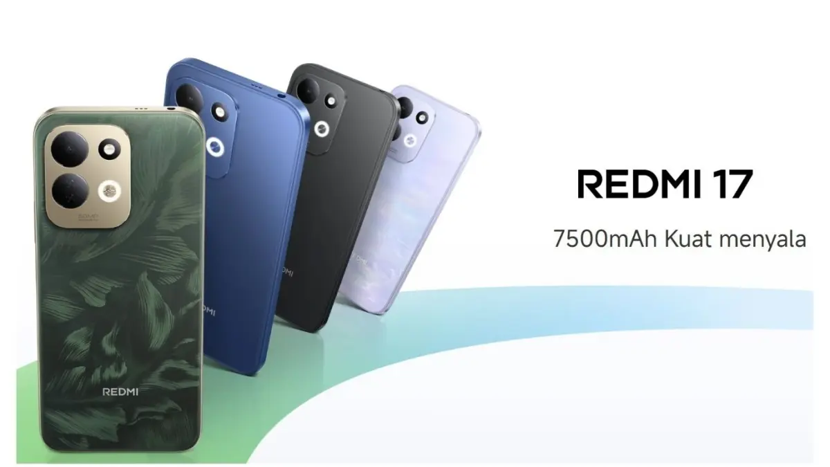 REDMI 17 hadir dengan baterai 7500mAh untuk daya tahan lebih lama. (Istimewa)