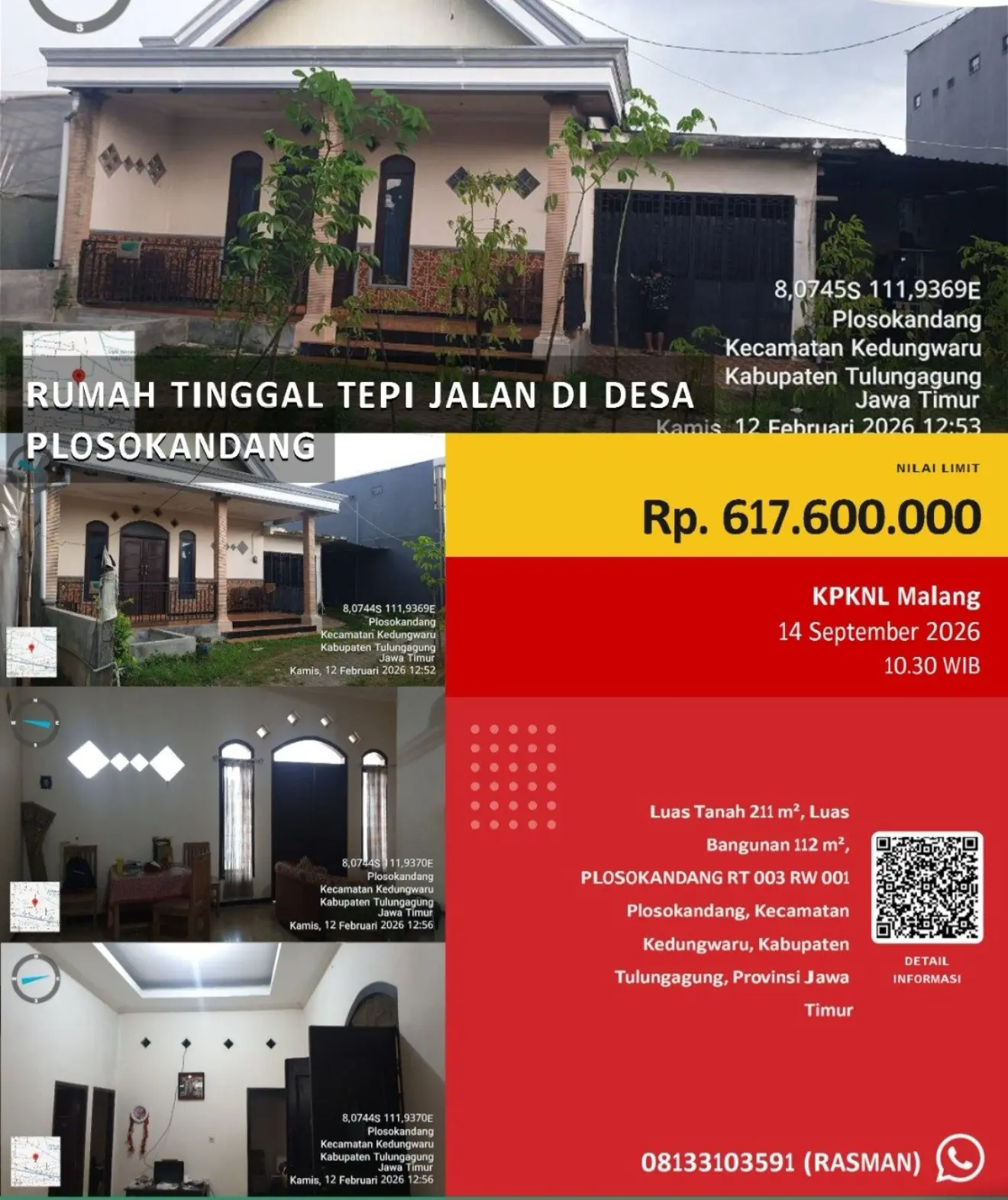 PENGUMUMAN KEDUA LELANG EKSEKUSI HAK TANGGUNGAN PT. BANK PEMBANGUNAN DAERAH JAWA TIMUR, Tbk CABANG TULUNGAGUNG