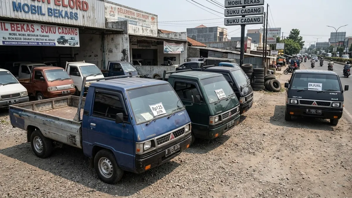 Harga Mitsubishi L300 bekas tetap tinggi. Unit 2010–2015 disebut Rp93 juta-Rp175 jutaan, sedangkan L300 baru sekitar Rp246 juta-Rp251 juta. (Gemini AI)