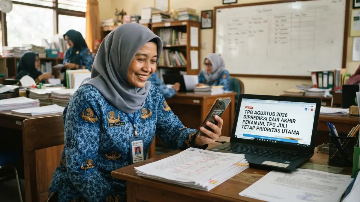 TPG Agustus 2026 belum cair pada 24 Agustus. TPG Juli masih diproses bagi guru yang belum menerima pembayaran.
