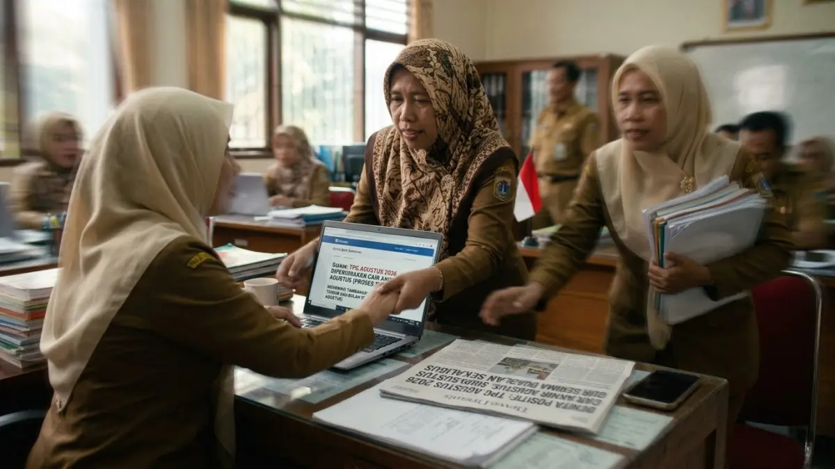 TPG Agustus 2026 diperkirakan cair akhir Agustus. Guru PNS dan P3K berpeluang menerima TPG Juli dan Agustus sekaligus.