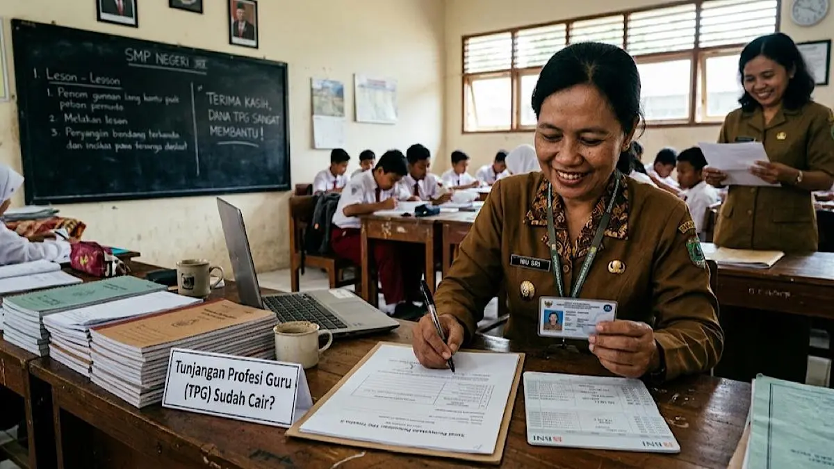 TPG Juli dan Agustus 2026 disebut mulai cair bertahap. Guru diminta cek Info GTK, status validasi, dan penerbitan SKTP.(gemini AI)