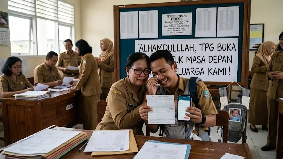 TPG Juli dan Agustus 2026 disebut mulai cair. Sejumlah guru dilaporkan menerima pembayaran dua bulan sekaligus dan diminta cek Info GTK.(gemini AI)