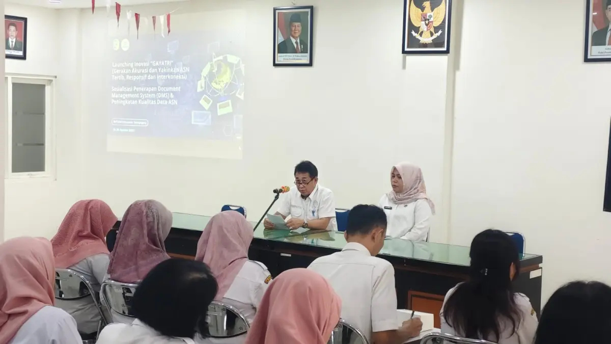 Launching GAYATRI hari pertama dilaksanakan, Rabu (19/8) bertempat di Ruang Rapat Kantor BKPSDM Kabupaten Tulungagung. (BKPSDM Tulungagung)