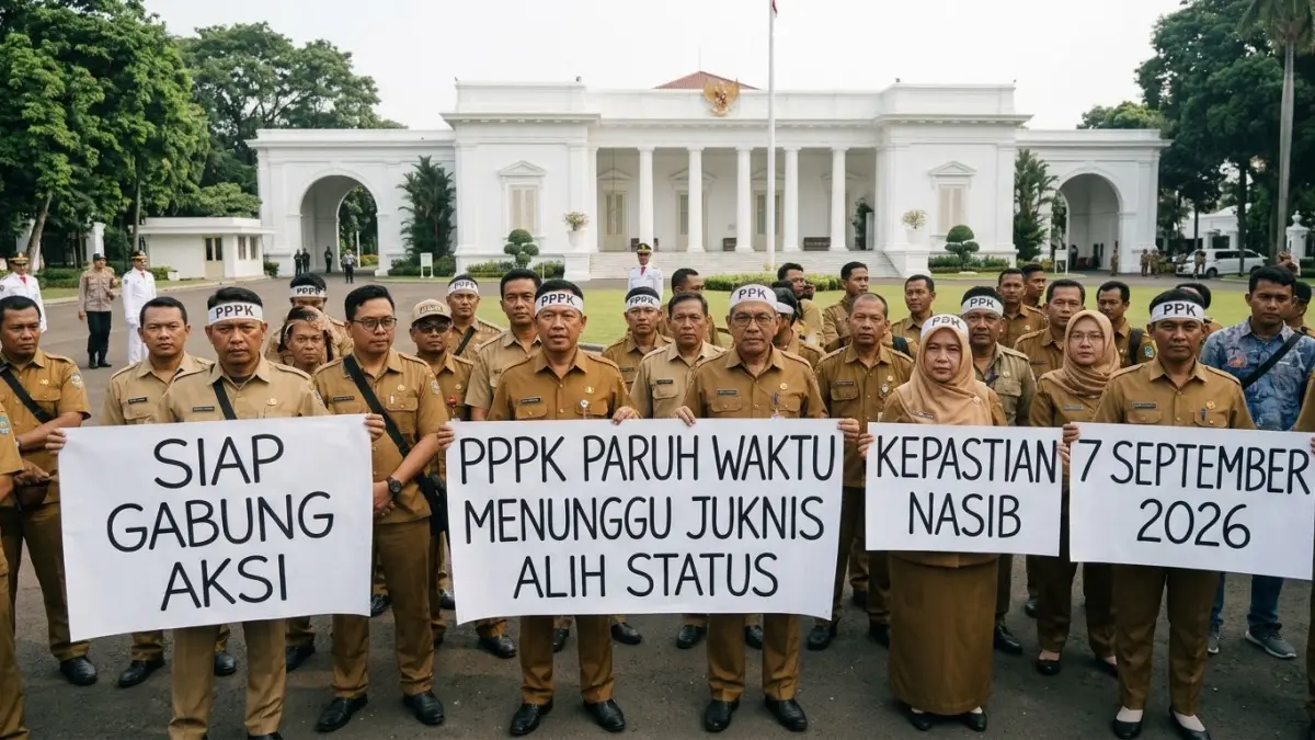 PPPK paruh waktu menunggu Juknis alih status menjadi penuh waktu dan siap bergabung dalam aksi 7 September 2026 bersama Aliansi Merah Putih.