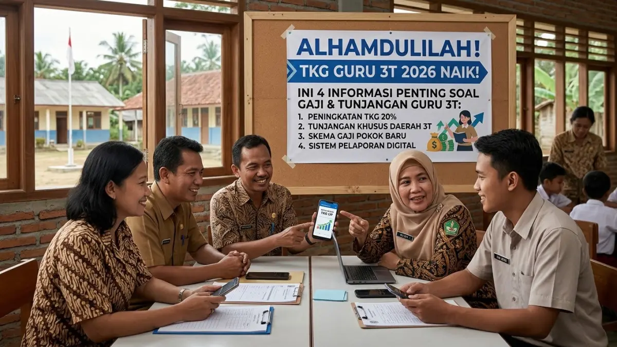 TKG Guru 3T 2026 disebut naik. Simak empat informasi penting soal gaji, TPG ASN dan non-ASN, serta kabar kenaikan TPG Kemenag 700 persen.