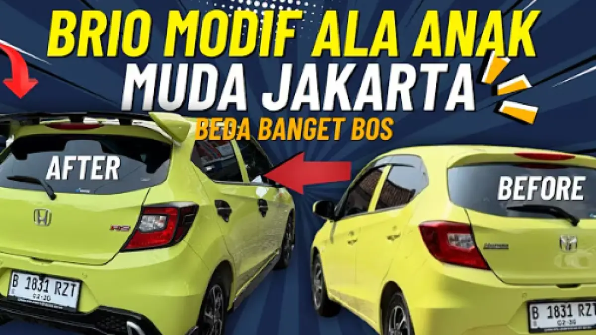 Honda Brio Satya jadi RS Urbanite dengan upgrade body kit, spion retractable, cover jok MBtech, head unit 9 inci, dan kamera belakang.