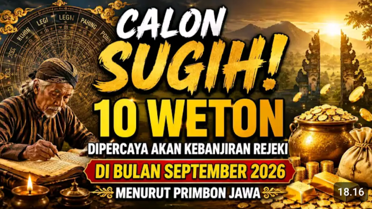 Primbon Jawa September 2026 menyebut Senin Pon, Kamis Legi, dan Sabtu Wage sebagai tiga weton dengan aura paling kuat.