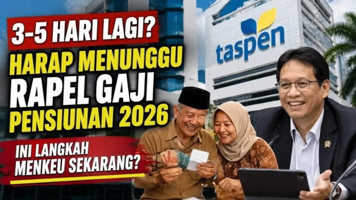 Rapel gaji pensiunan 2026 belum memiliki aturan resmi. Kementerian Keuangan perlu memastikan dasar hukum, anggaran, dan mekanisme pembayaran.