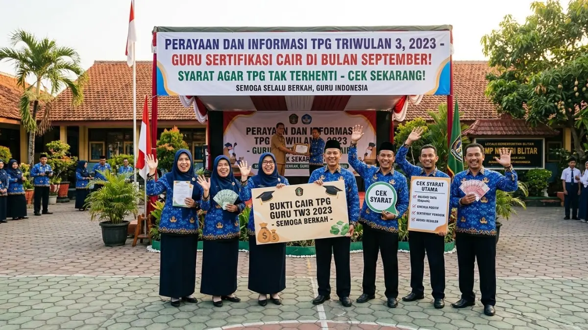 Sertifikasi guru triwulan 3 2023 dijadwalkan cair September. Guru perlu memastikan data Info GTK valid agar TPG dapat diproses.