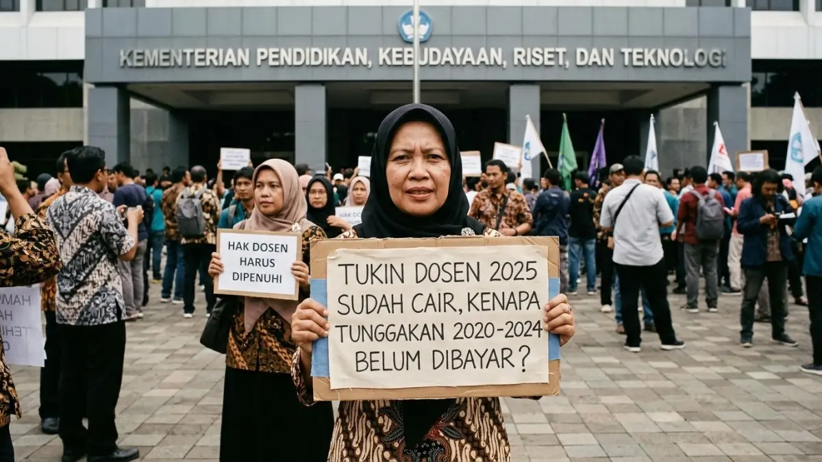 Tukin dosen 2025 sudah dibayar, tetapi tunggakan 2020-2024 belum. Simak alasan regulasi dan anggaran yang membuat pembayaran masih menggantung.