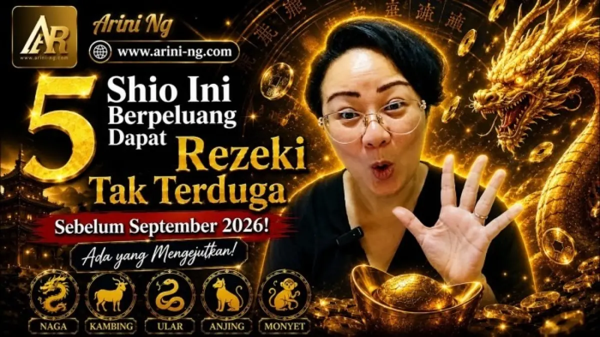 5 shio rezeki tak terduga hingga 6 September 2026: Naga, Kambing, Ular, Anjing, dan Monyet.