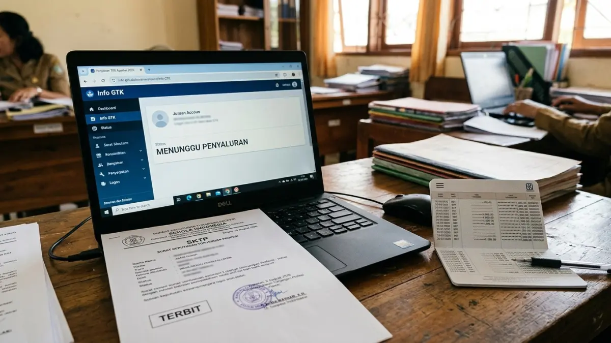 Penyaluran TPG Agustus 2026 untuk guru non-ASN dan P3 mulai dilakukan bertahap. Guru dengan SKTP terbit diminta menunggu dana masuk. (Gemini AI)